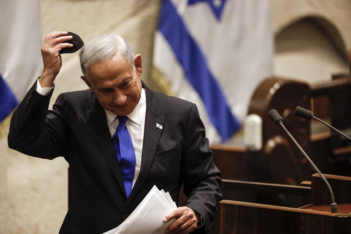 Benjamin Netanyahu Knesseten, Israelgo Parlamentuan. Argazkia: EFE