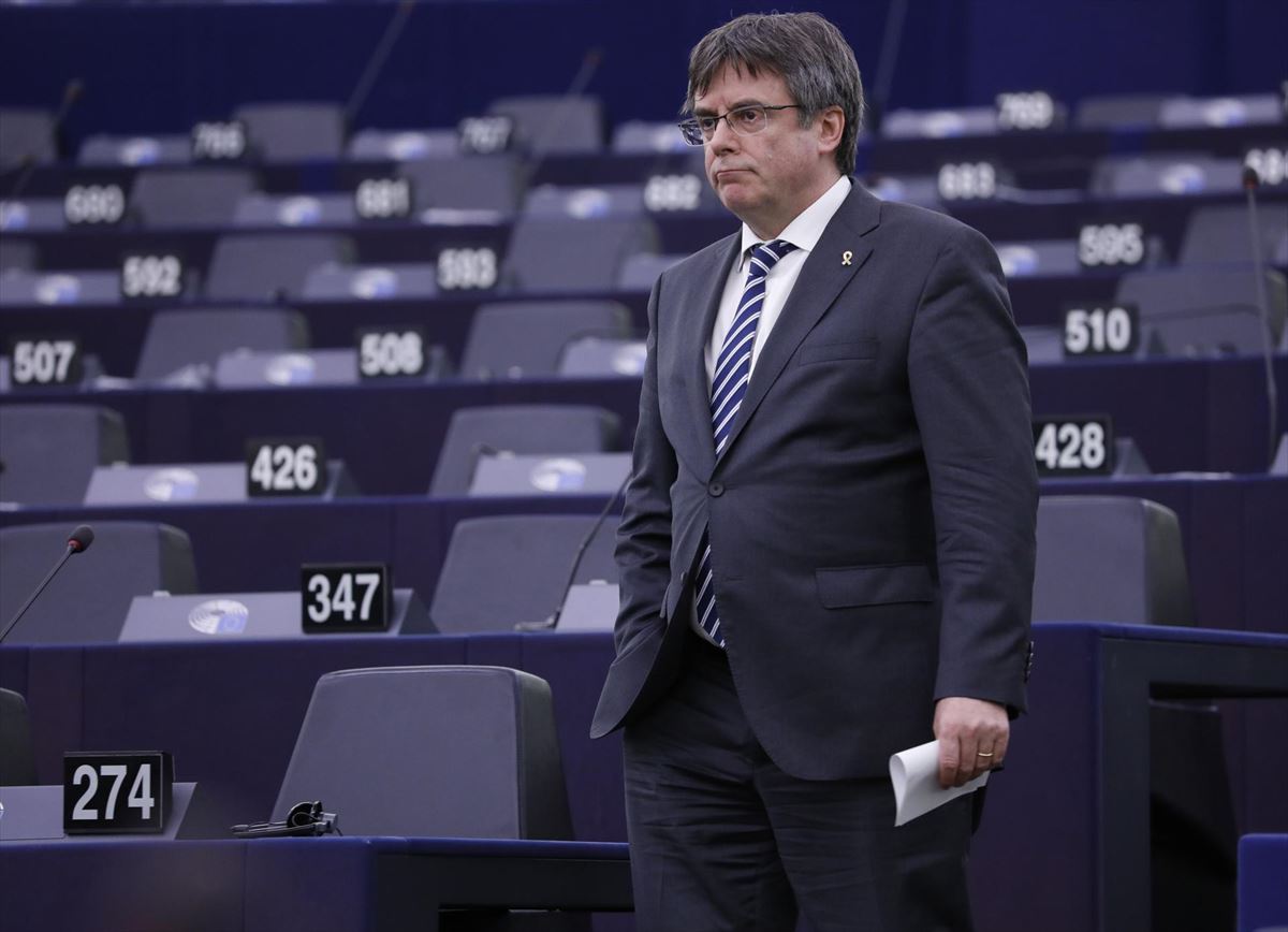 Puigdemont, en el Parlamento europeo, en una foto de archivo. 