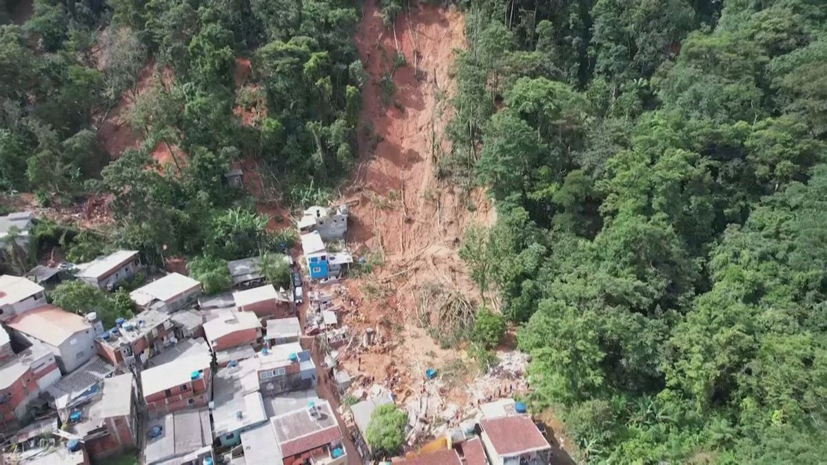 Inundaciones en Brasil. Imagen obtenida de un vídeo de Agencias.
