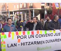 Las concesionarias EMB y Enkarterri de Bizkaibus secundan la última jornada de huelga del mes de marzo