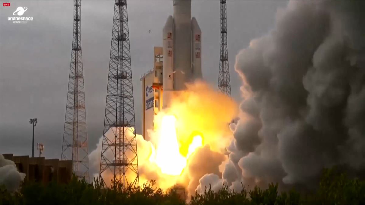 El cohete Ariane 5 de la misión Juice va camino a Júpiter