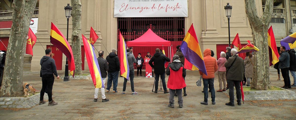 Acto del Partido Comunista en Pamplona. Foto: PCE-EPK Navarra