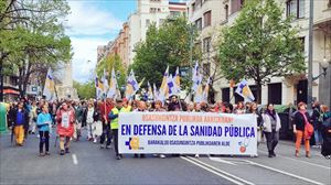 Manifestación en defensa de la sanidad pública en Bilbao, en una imagen de archivo