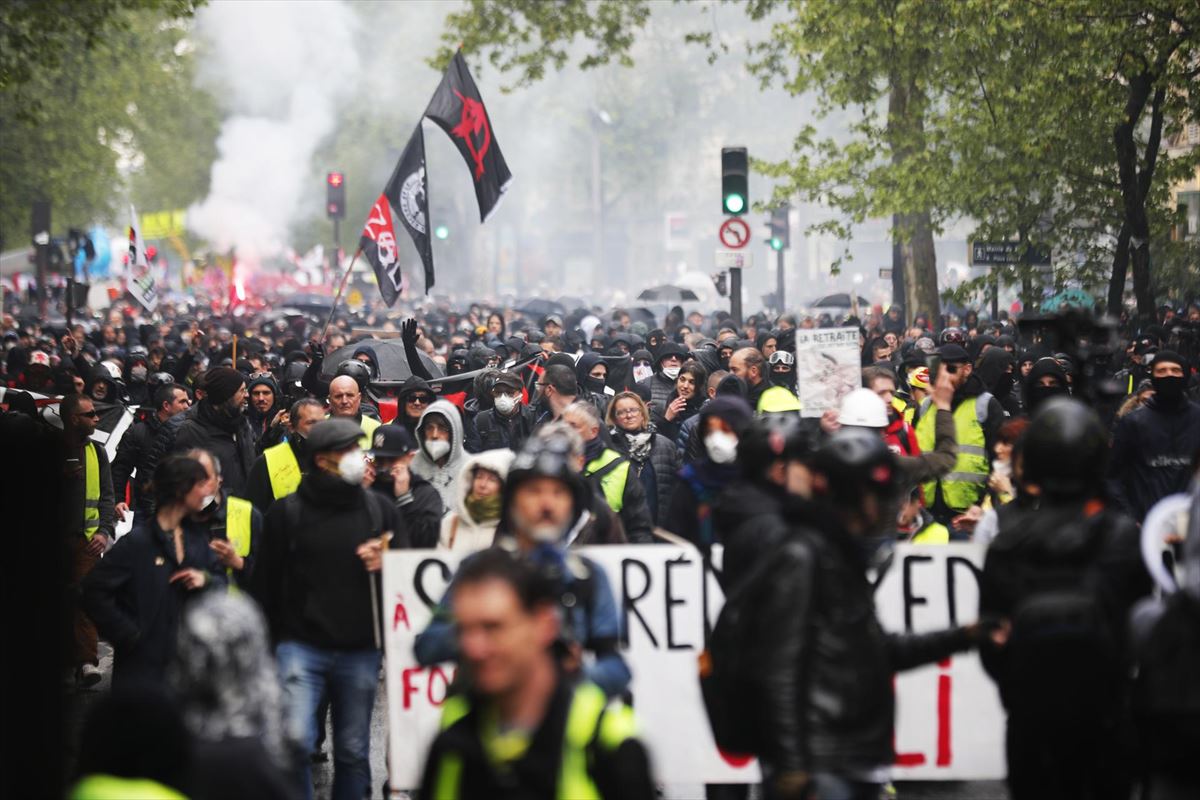 Manifestación en París. EFE.