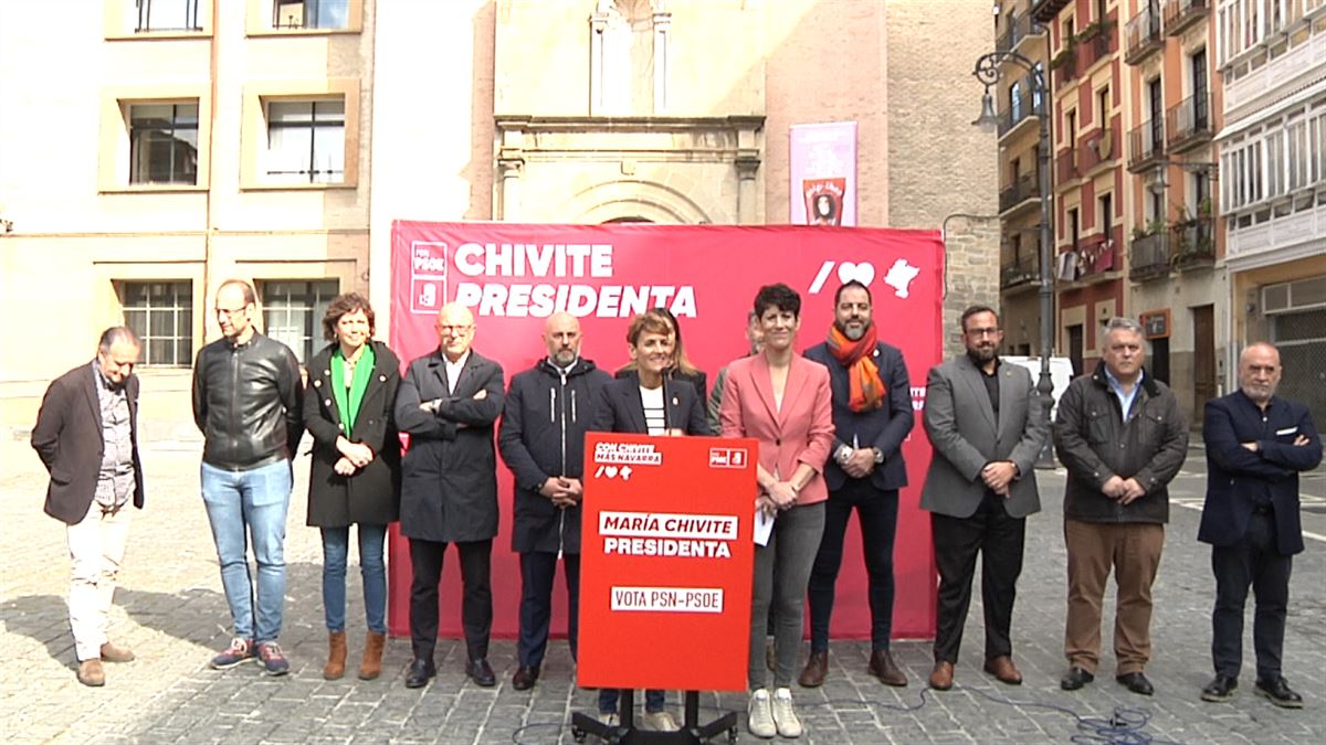 Candidatos de PSN en Pamplona. Foto: EITB Media.