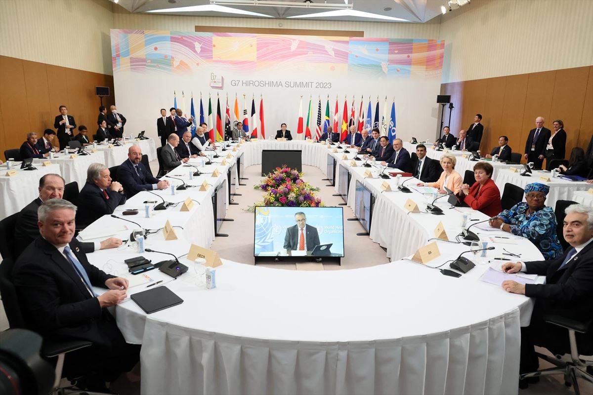 Cumbre de los líderes del G7, reunidos en Japón. Foto: EFE