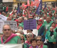 La marcha del Movimiento de Pensionistas de Euskal Herria llega a Vitoria-Gasteiz 