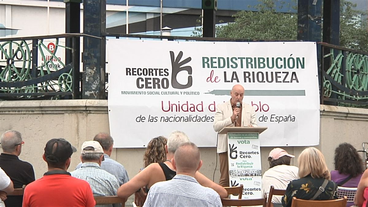 Acto de Recortes Cero. Imagen obtenida de un vídeo de EITB Media.