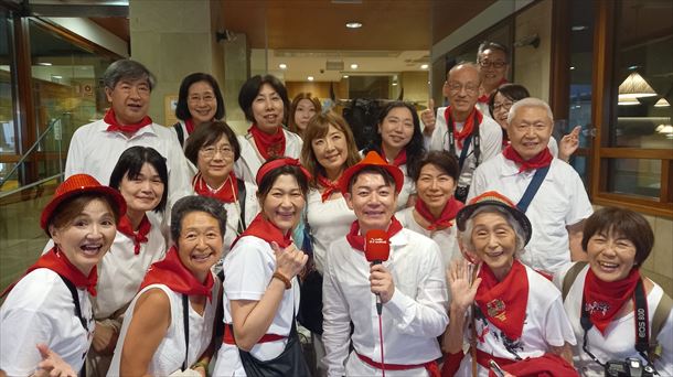 Empresarios japoneses en los sanfermines. Foto: EITB Media