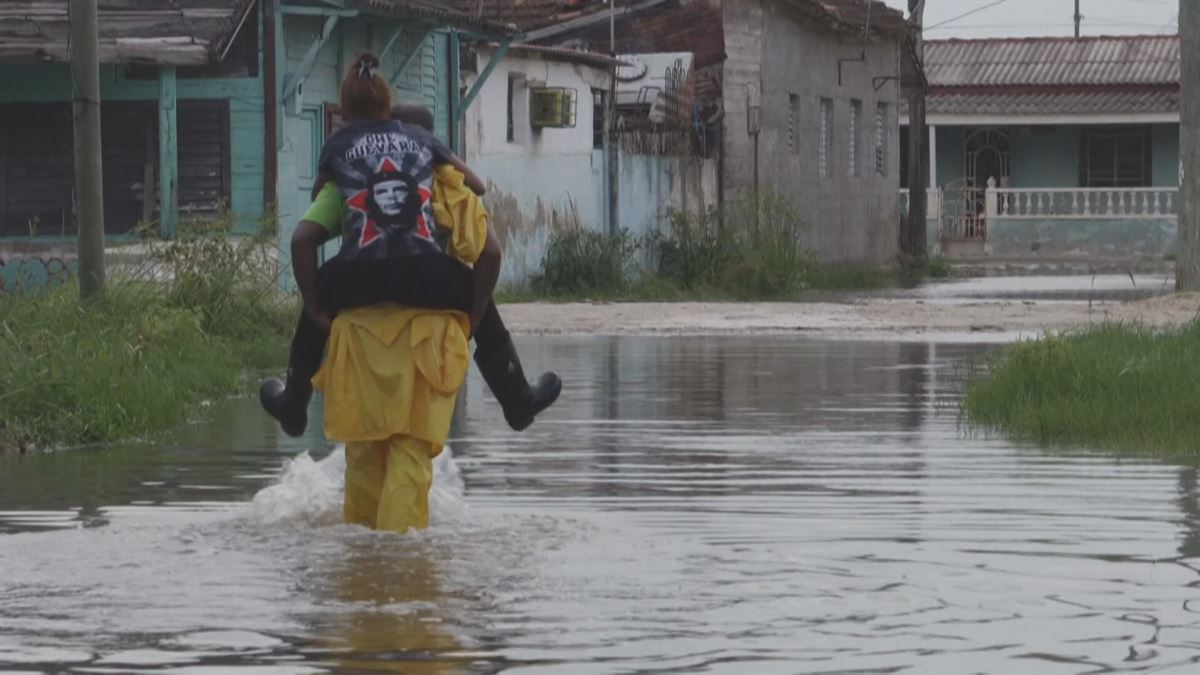 Inundaciones en Cuba. Imagen obtenida de un vídeo de Agencias.