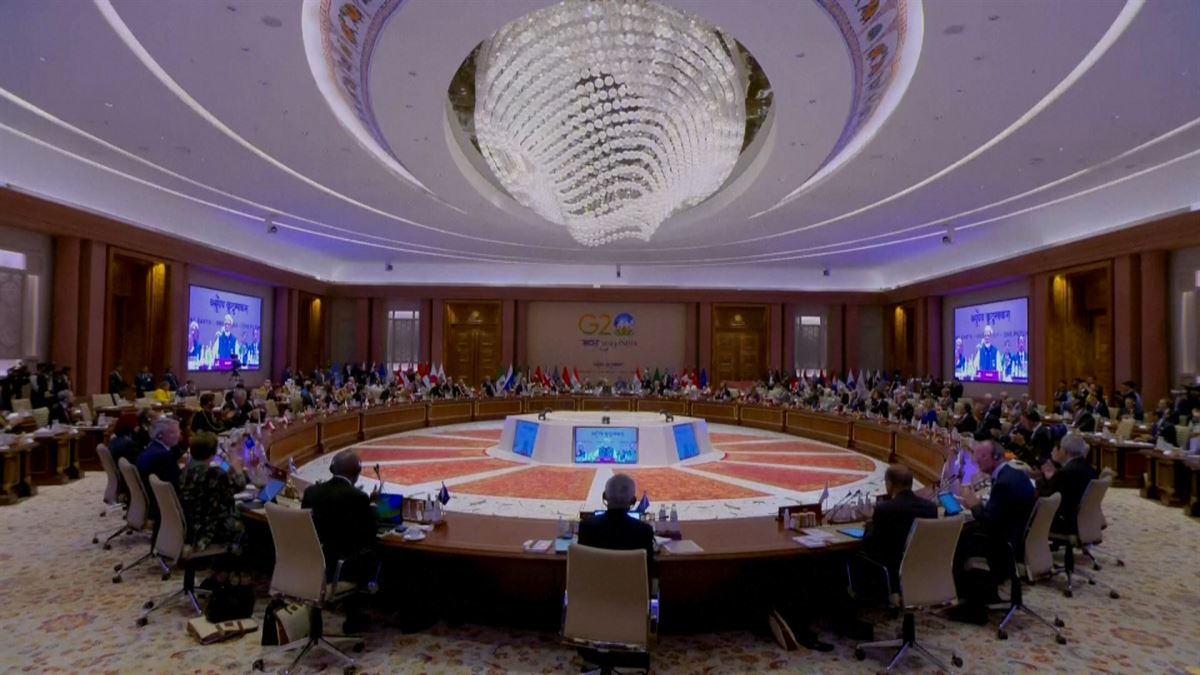 Cumbre del G20, hoy, en Nueva Delhi. Foto: EFE