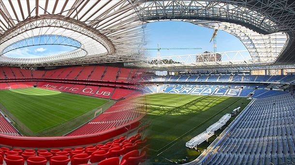 San Mamés y Reale Arena. Imagen: EITB Media