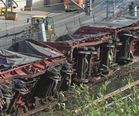 Descarrilan cinco vagones de un tren de mercancías en Pasaia 