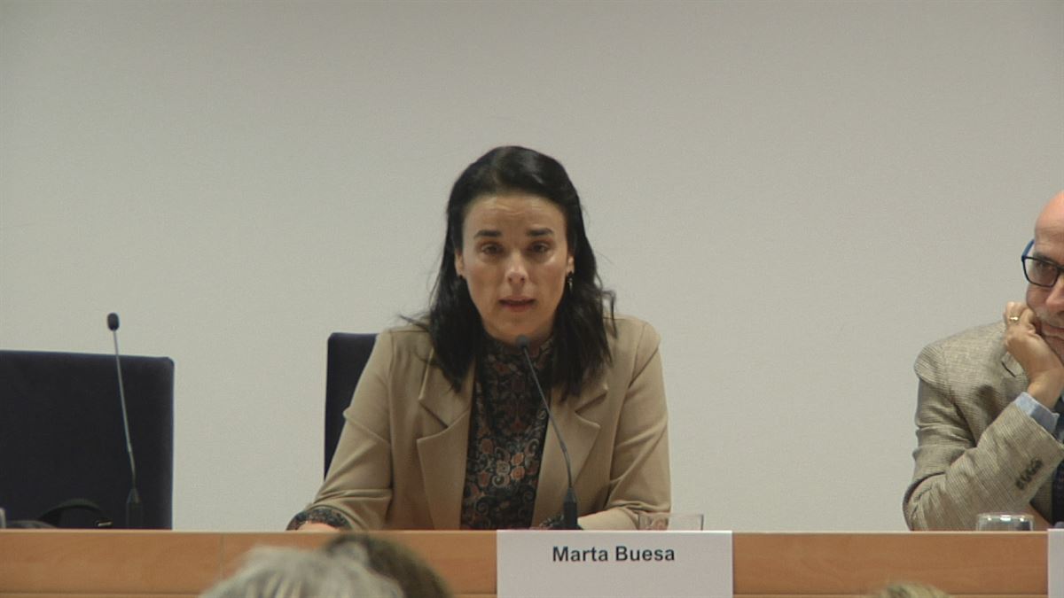 Marta Buesa. Imagen obtenida de un vídeo de EITB Media.