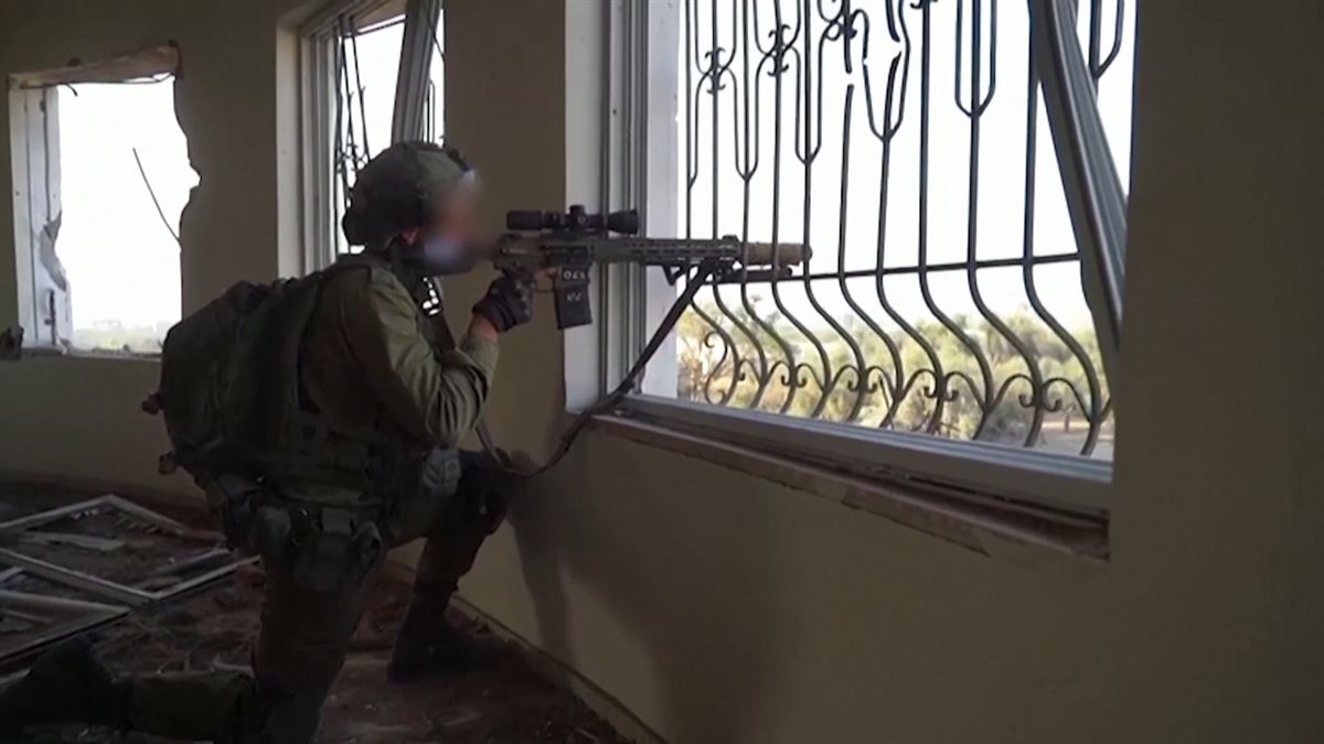 Soldado israelí. Imagen obtenida de un vídeo de Agencias.