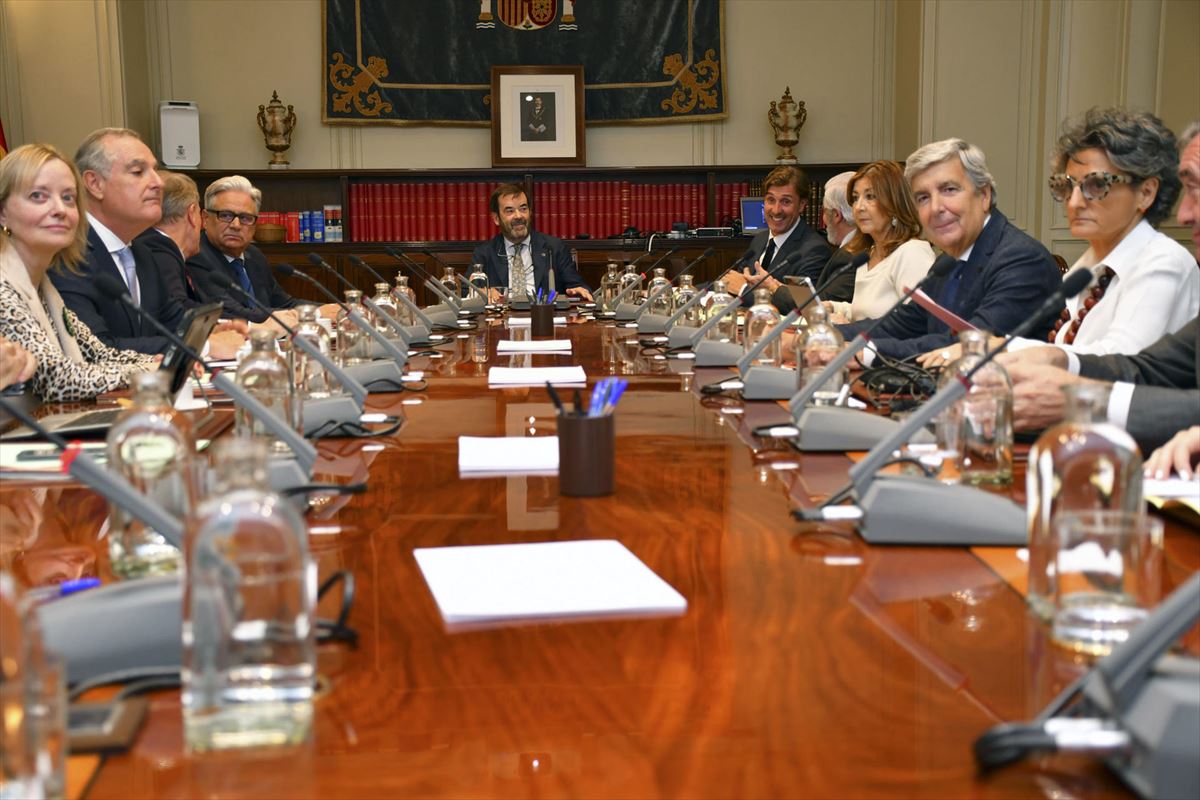 Una reunión anterior del Consejo General del Poder Judicial, en una imagen de archivo