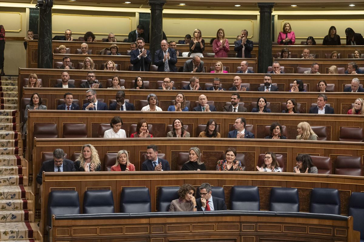 El Congreso de los Diputados, esta tarde. Foto: EFE