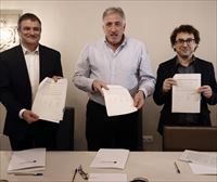 EH Bildu, Geroa Bai y Contigo Navarra firman el acuerdo de gobierno para poner Pamplona en marcha