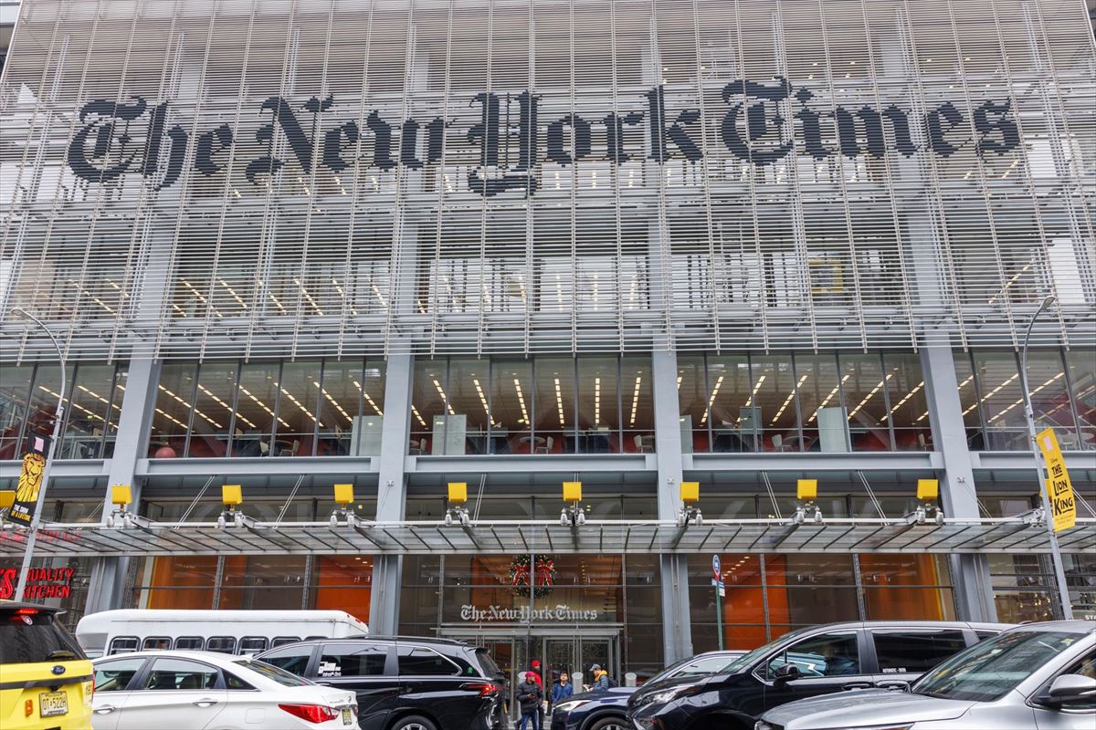 'The New York Times'en eraikina, New Yorken (AEB). Argazkia: EFE