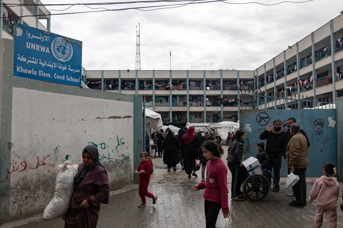 Escuela de la UNRWA en Rafah, Gaza. Foto: EFE