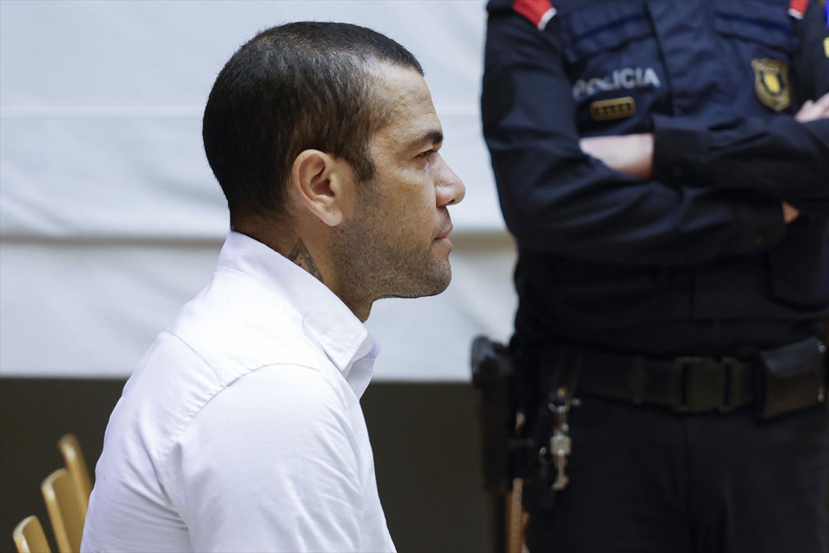 Dani ALves, durante el juicio. Foto: EFE