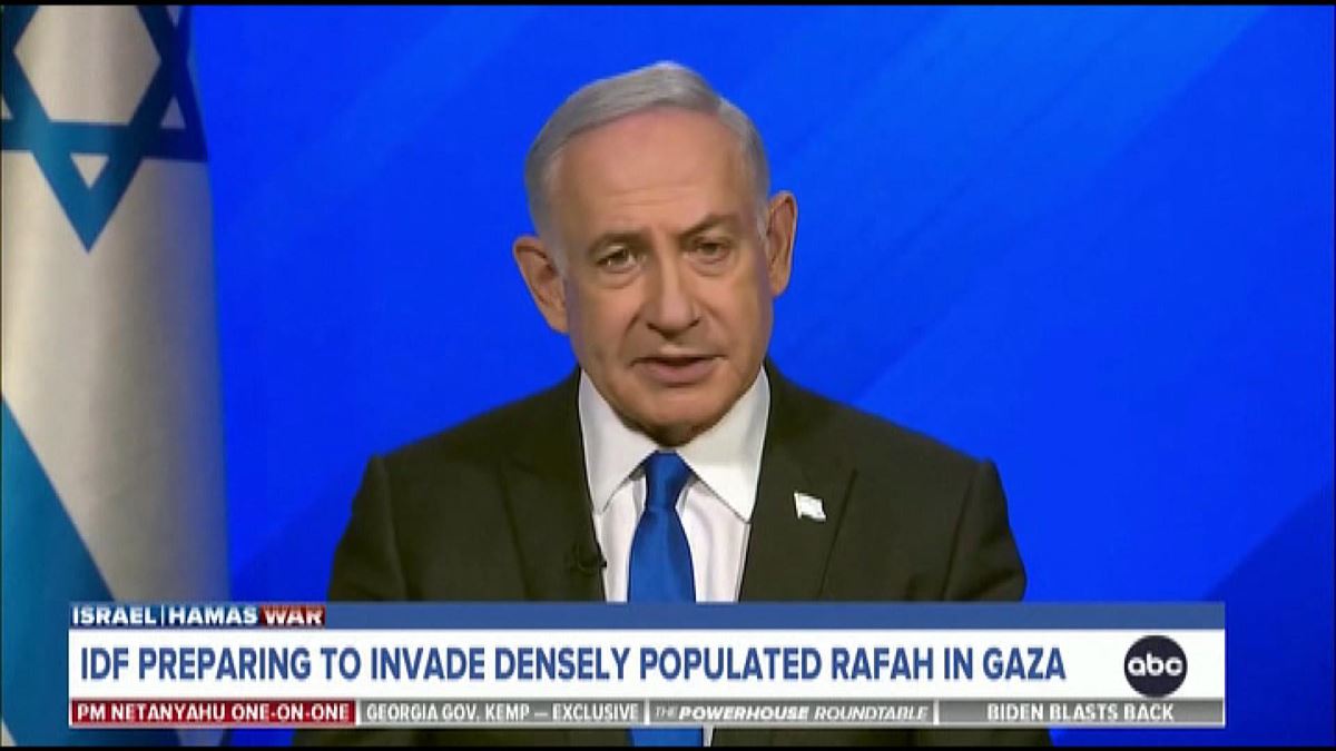 Benjamin Netanyahu en la entrevista en ABC. 