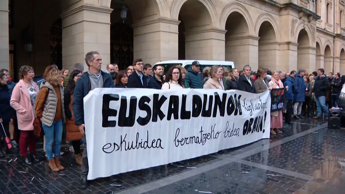 San Sebastián, esta mañana. Imagen obtenida de un vídeo de EITB media.