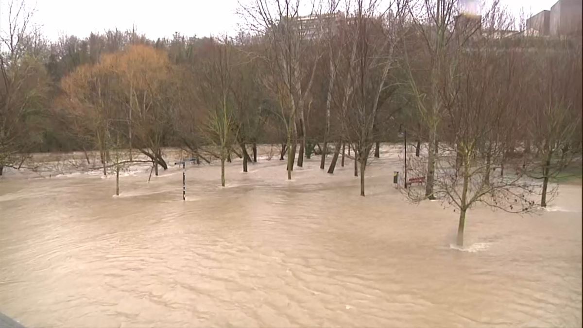 El río Arga. Imagen obtenida de un vídeo de EITB Media.