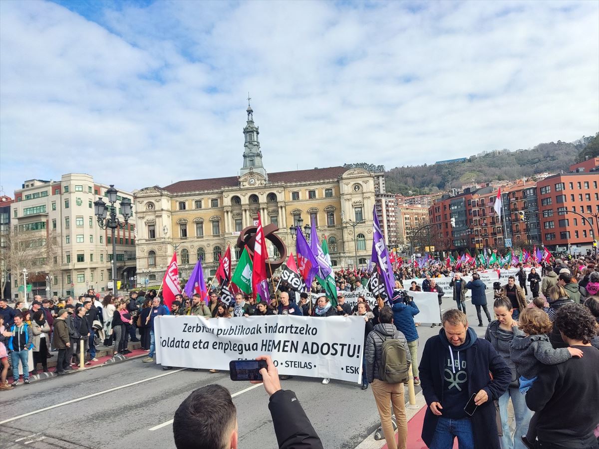 Imagen de la manifestación de Bilbao