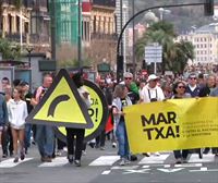 Celebran una marcha contra el racismo y la xenofobia entre Trintxerpe y San Sebastián