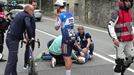 Caída de Mikel Landa en la quinta etapa de la Itzulia 2024