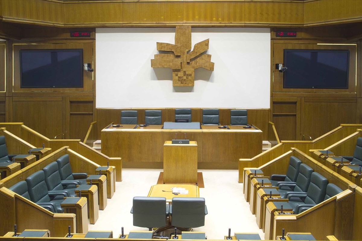 Hemiciclo del Parlamento Vasco, en una imagen de archivo.