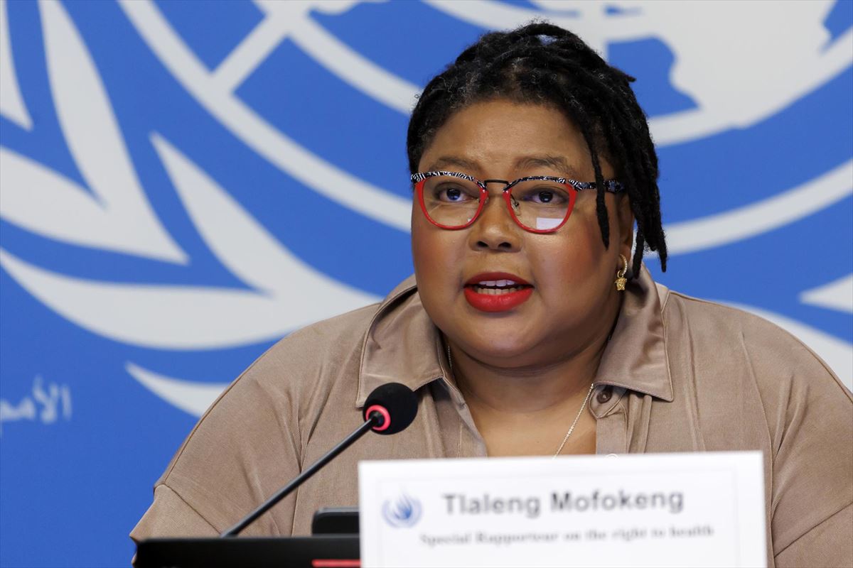 La relatora de la ONU sobre el derecho a la salud, la sudafricana Tlaleng Mofokeng. Foto: EFE