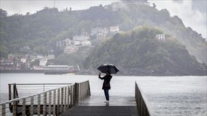 Lluvia en Donostia / San Sebastián, en una imagen de archivo