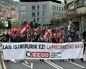 CCOO Euskadik manifestazioa egin du Bilbon, laneko segurtasuna eta osasuna aldarrikatzeko