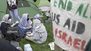 Palestinaren aldeko protesta New Yorken. Argazkia: EFE