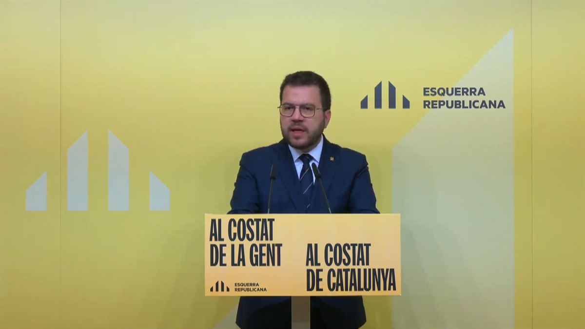 Pere Aragonès. Imagen obtenida de un vídeo de EITB Media.