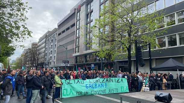 Manifestación en Bilbao del sindicato ELA. Foto: @ELASINDIKATUA