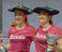 Irazustabarrena y Galdós, campeonas del Torneo Bizkaia de paleta de cuero