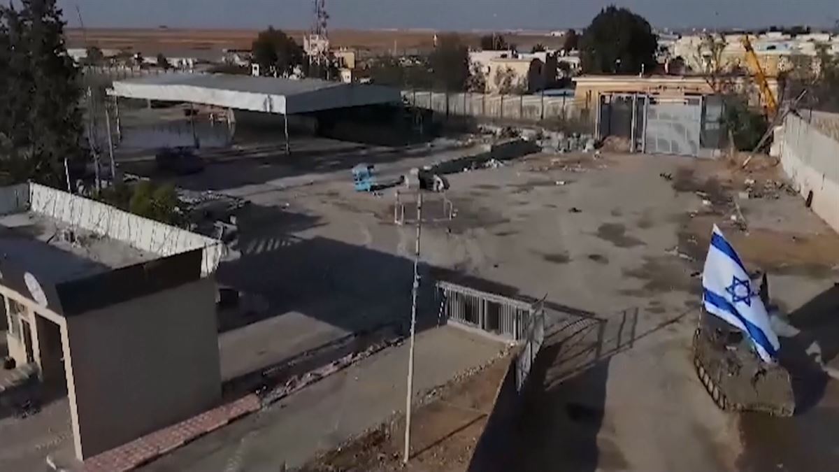 Frontera de Ráfah. Imagen obtenida de un vídeo de Agencias.