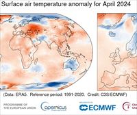 Abril se convierte en el undécimo mes consecutivo con temperaturas récord a nivel mundial