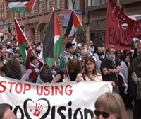 Miles de persona se manifiestan a favor de Palestina en Malmö, la ciudad que acoge Eurovisión