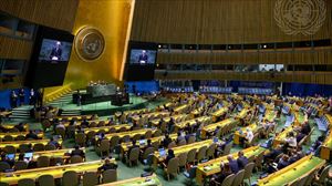 Una reunión anterior de la Asamblea General de la ONU. 