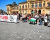 Acción de protesta propalestina en Donostia. Foto: EITB