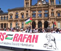 Cientos de personas se unen en la CAV a las movilizaciones por Palestina