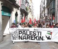  IKAMA ikasle sindikatuak manifestazioa egin du gaur Euskal Herri osoan Palestinako herriaren alde