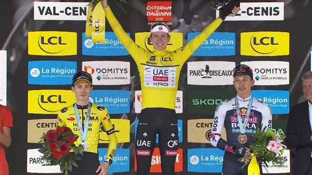 El podium del Dauphiné 2025 El podium del Dauphiné 2025