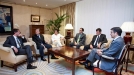 Patxi Lopez durante la reunión de la alianza internacional. Foto:EFE