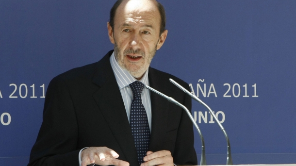 El vicepresidente primero del Gobierno y ministro del Interior, Alfredo Pérez Rubalcaba