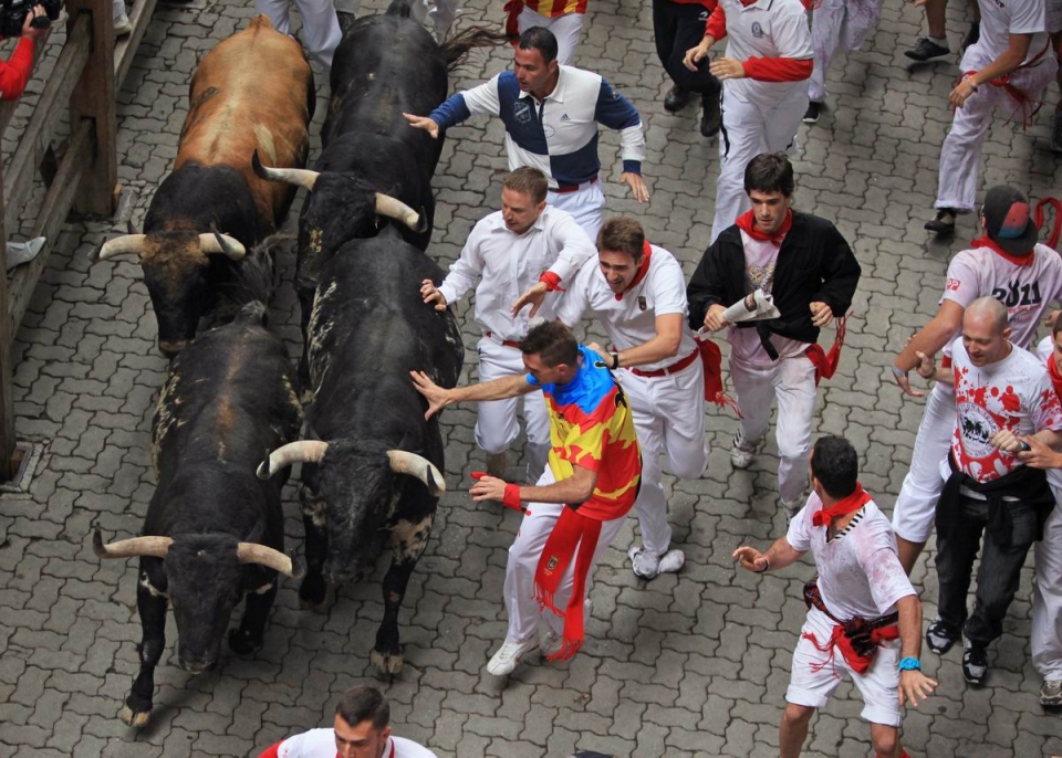 (07-07-2011) Encierro de la ganaderÃ­a gaditana de Torrestrella. Foto: EFE